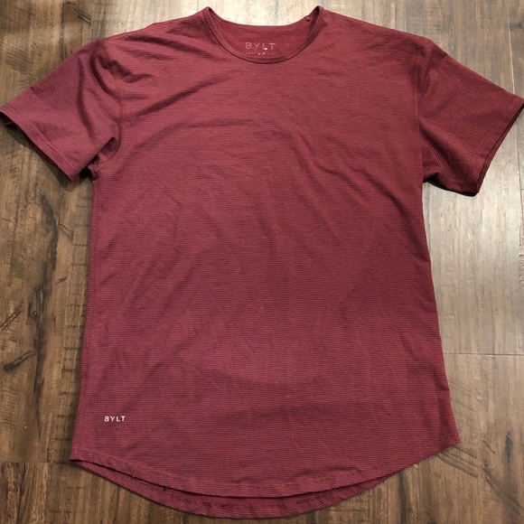 Men’s Wine and Expresso Striped Drop-Cut Shirt - Picture 1 of 4